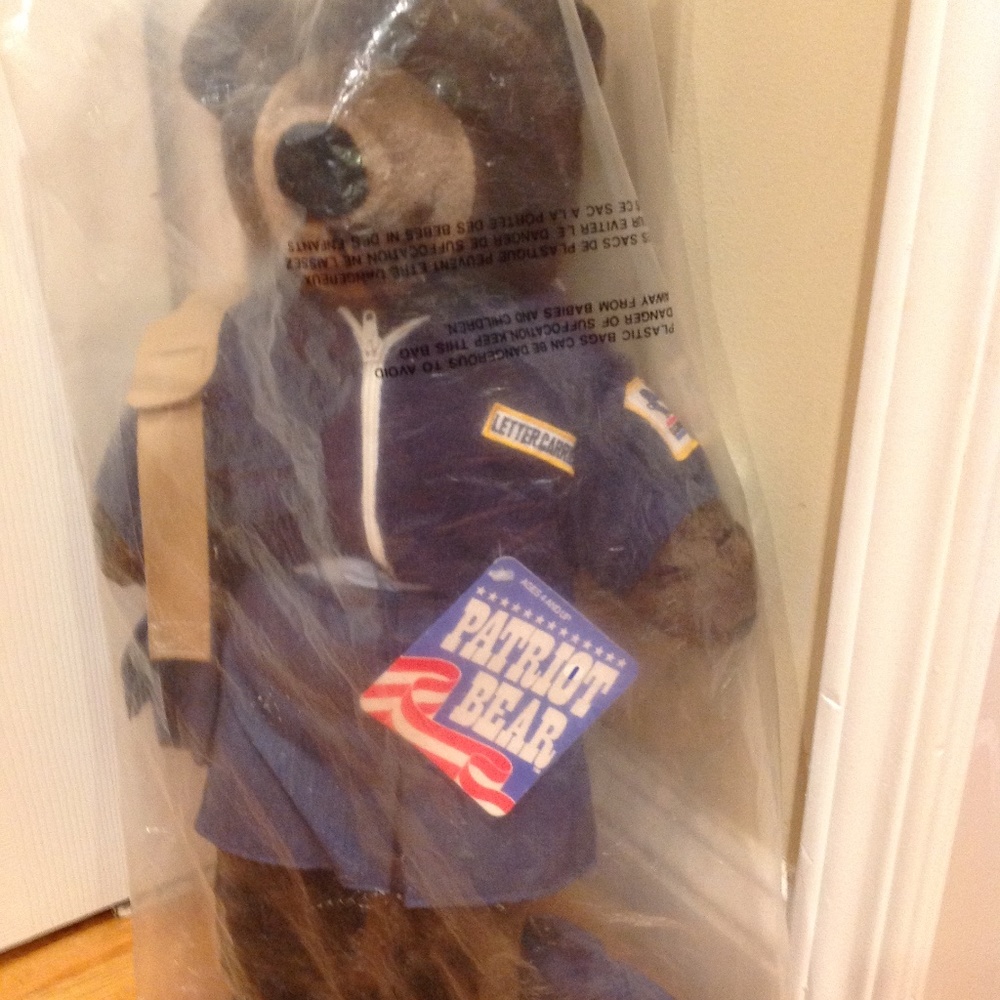 Vintage US Postal Bear with Cap and Satchel